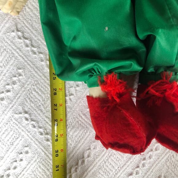 Vintage Handmade Smiling Clown Plush Embroidered Face Felt Shoes Large Cute - Picture 4 of 14